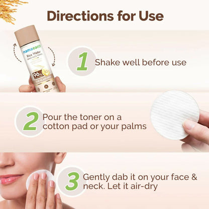 Mamaearth Rice Water Dewy Face Toner with 96% Pure Rice Water Extract & 4% Niacinamide for Glass Skin