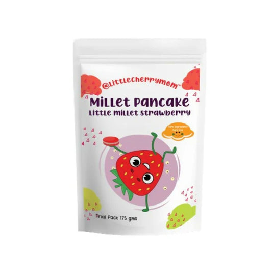 Littlecherrymom Pancake Mix Little Millet Strawberry - 175 gm
