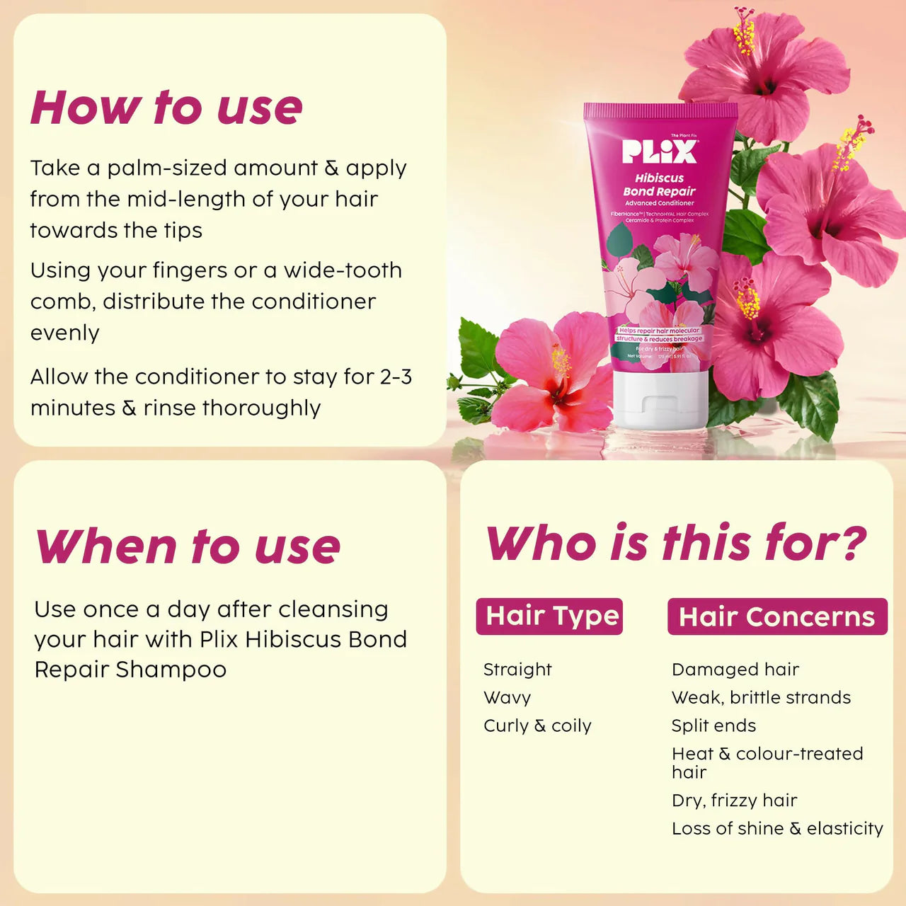 PLIX The Plant Fix Hibiscus Bond Repair Advanced Conditioner