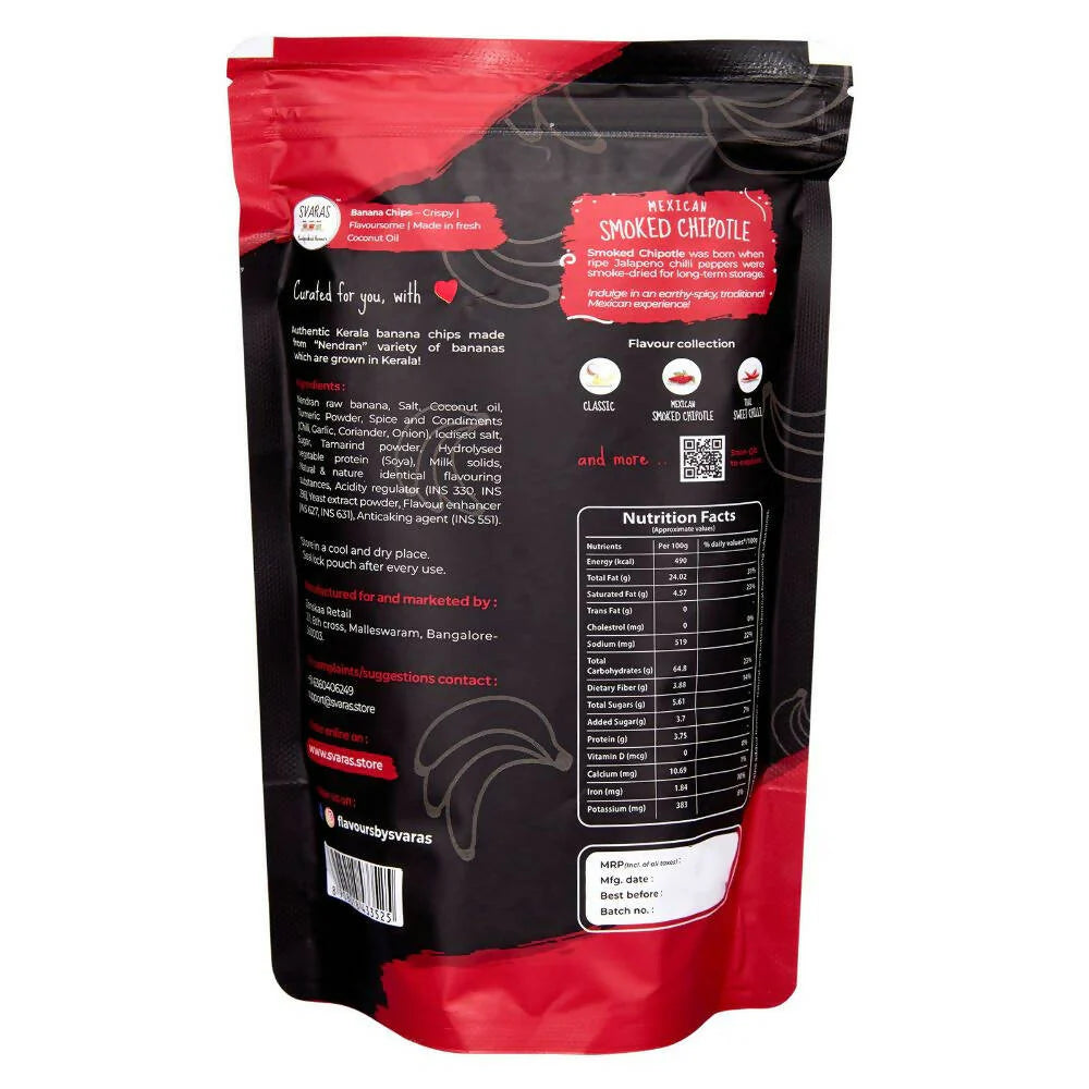 Svaras Kerala Banana Chips Smoked Chipotle