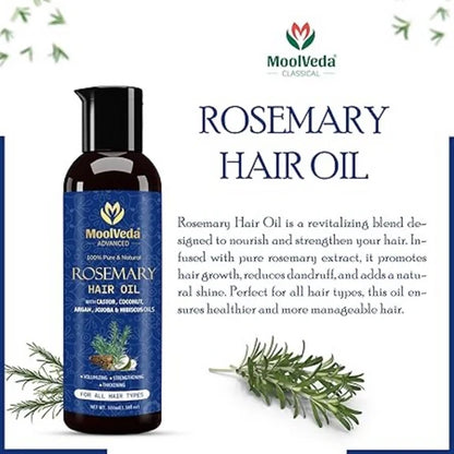 Moolveda 100% Pure Rosemary Hair Oil for Hair Growth - 100 ml