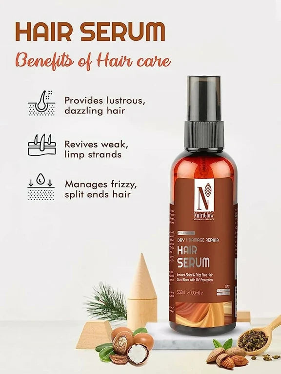 NutriGlow Advanced Organics Hair Repair Serum - 100 ml