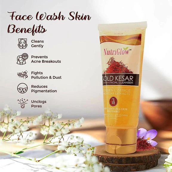 NutriGlow Gold Kesar Face Wash - 65 ml