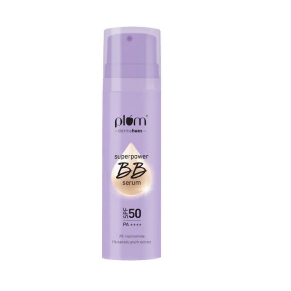 Plum Superpower BB Serum with SPF 50 PA ++++ 04 Almond - 30 ml