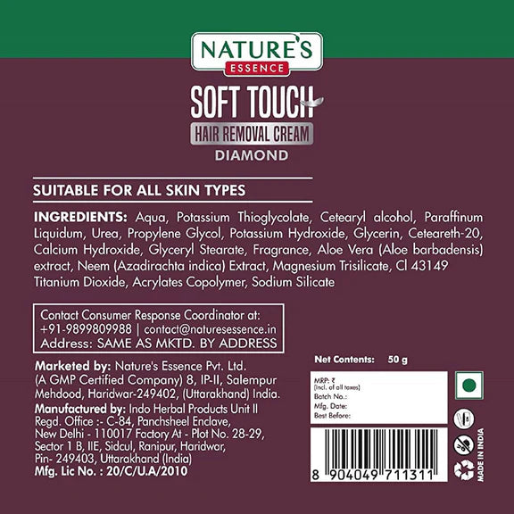 Nature's Essence Soft Touch Diamond Hair Removal Cream - 30 gm