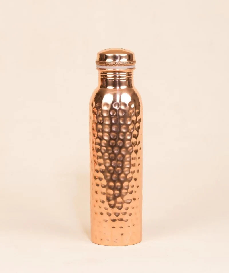 Isha Life Hammered Copper Water Bottle