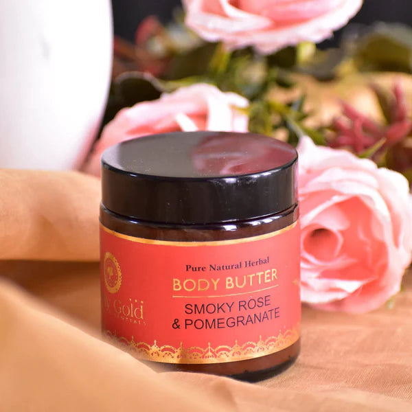 Body Gold Body Butter - Smoky Rose & Pomegranate - 100 gm