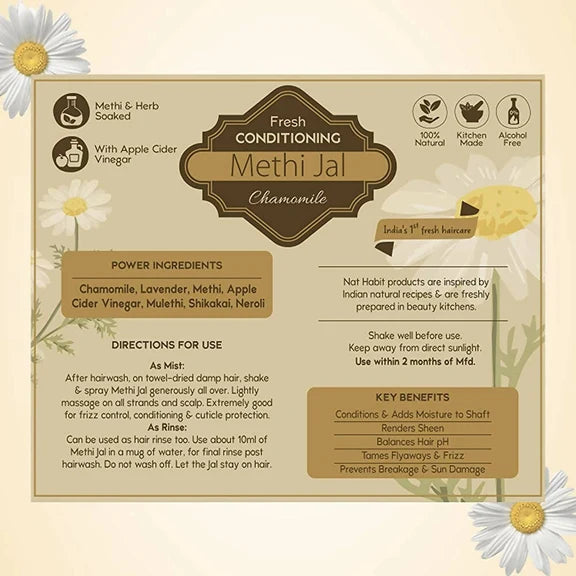 Nat Habit Chamomile Conditioning Methi Jal Hair Serum Spray - 200 ml
