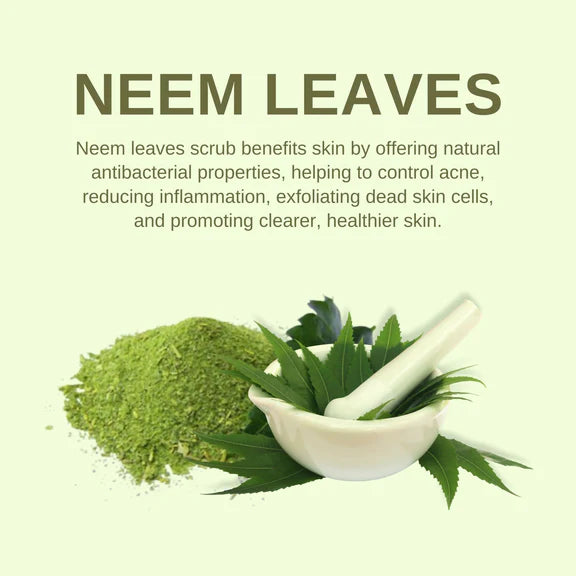 Kimayra Natural Neem Skin Purifying Face & Body Scrub For Acne, Pimple-Free Clear Skin - 80 gm