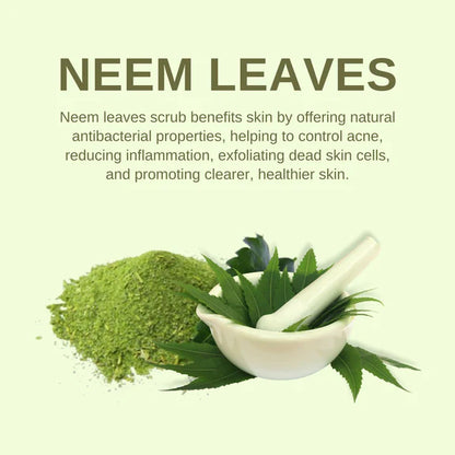 Kimayra Natural Neem Skin Purifying Face & Body Scrub For Acne, Pimple-Free Clear Skin - 80 gm