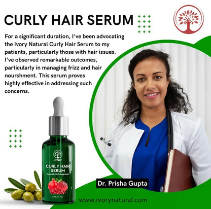 Ivory Natural Curly Hair Serum For Smooth Even Curls And Silky - 55 ml