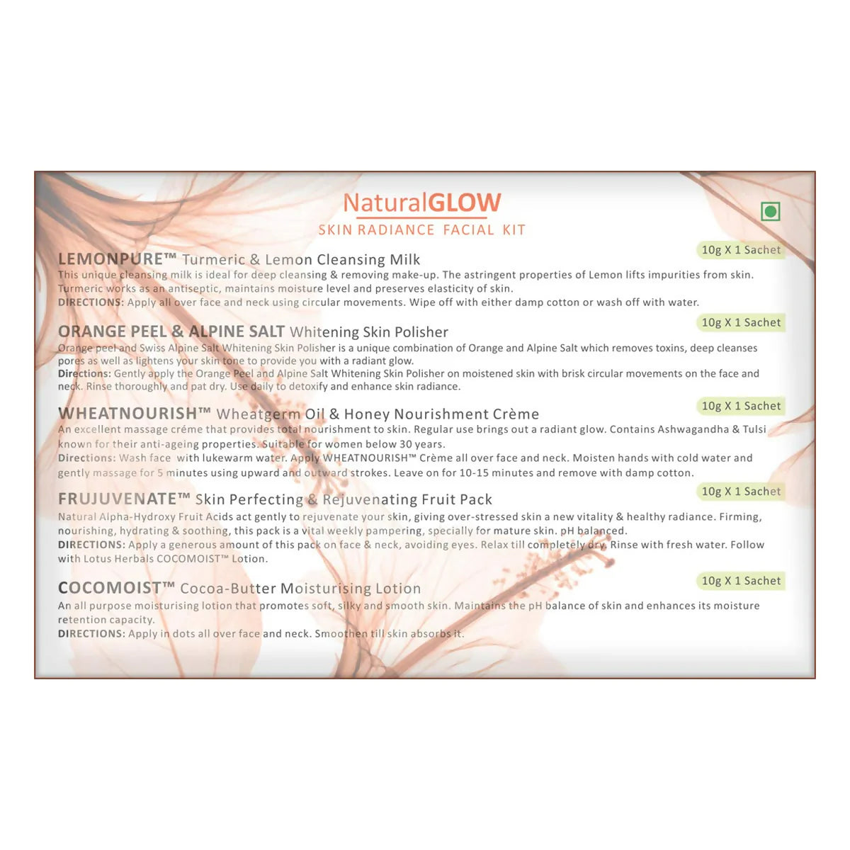 Lotus Herbals Natural Skin Glow Radiance Facial Kit