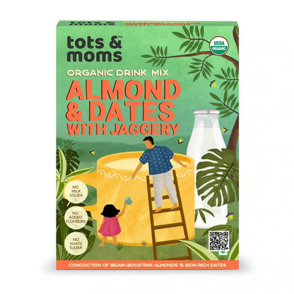 Tots and Moms Almond & Dates with Jaggery Drink Mix - 200 gm