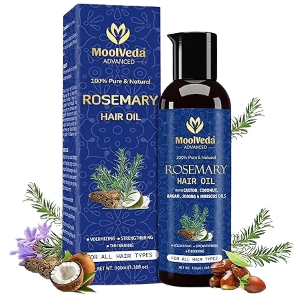 Moolveda 100% Pure Rosemary Hair Oil for Hair Growth - 100 ml