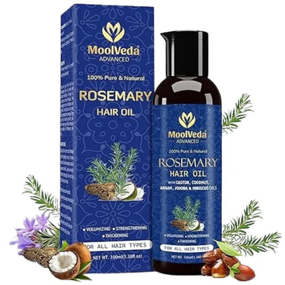 Moolveda 100% Pure Rosemary Hair Oil for Hair Growth - 100 ml