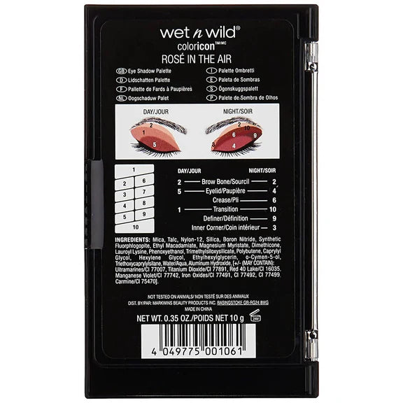 Wet n Wild Color Icon Eyeshadow 10 Pan Palette - Rose In The Air - 10 gm