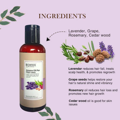 Richfeel Hair Loss Oil with Rosemary Lavender & Grapeseed - 100 ml