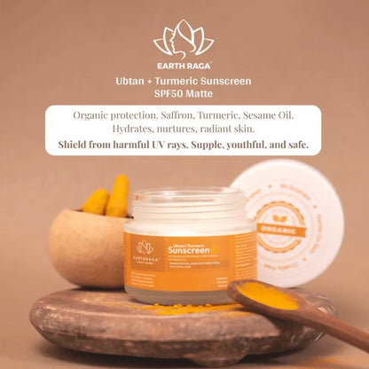 Earthraga Ubtan + Turmeric SPF 50 Matte Sunscreen - 100 ml