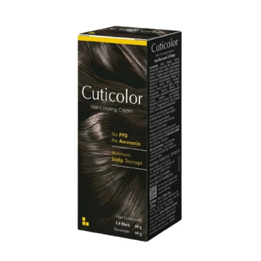 Cuticolor Hair Color Cream - Black - 120 gm