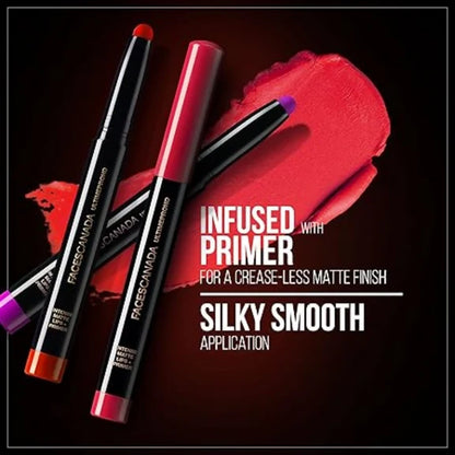 Faces Canada Ultime Pro Hd Intense Matte Lipstick + Primer - Red Bouquet (Red) - 1.4 gm