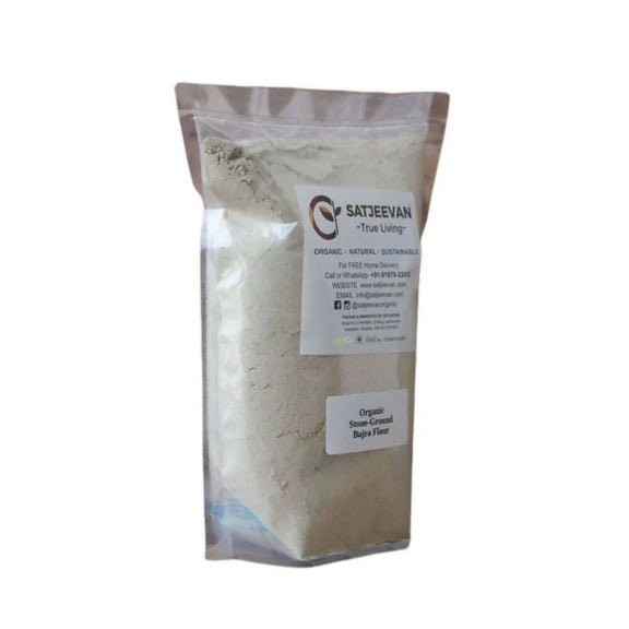 Satjeevan Organic Stone-Ground Bajra Flour - 500 gm