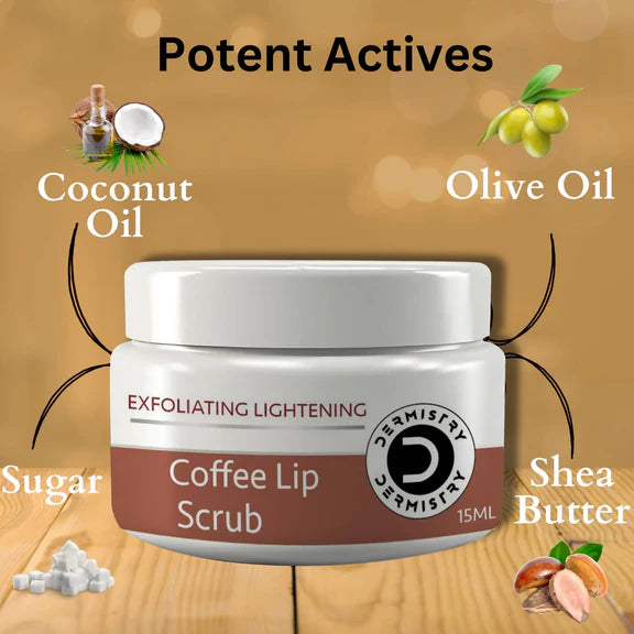 Dermistry Nourishing Cocoa Butter Lip Balm & Coffee Lip Scrub - combo