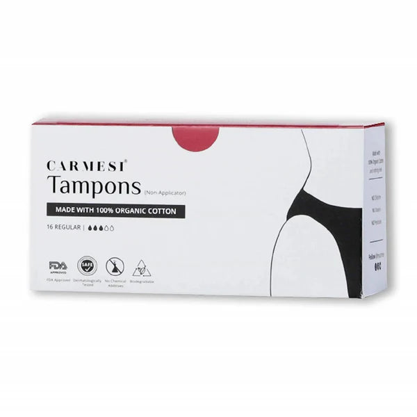 Carmesi 100% Organic Cotton Tampons - 16 Regular