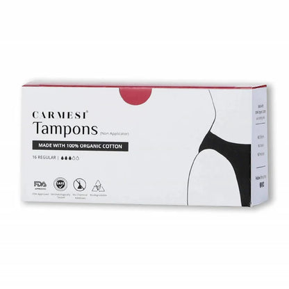 Carmesi 100% Organic Cotton Tampons - 16 Regular
