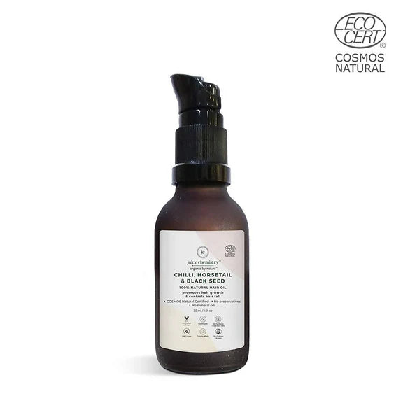 Juicy Chemistry Chilli Horsetail and Blackseed Hair Oil - 30 ml