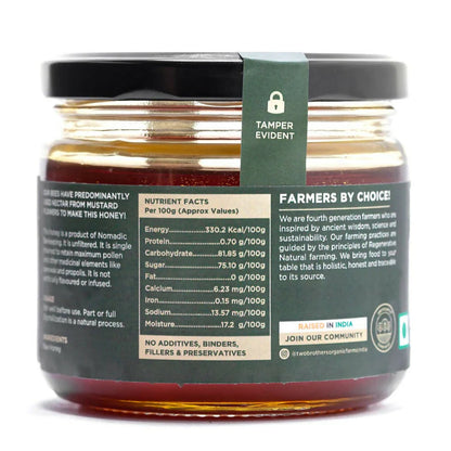 Two Brothers Organic Farms Raw Mustard Flower Honey-Mono Floral