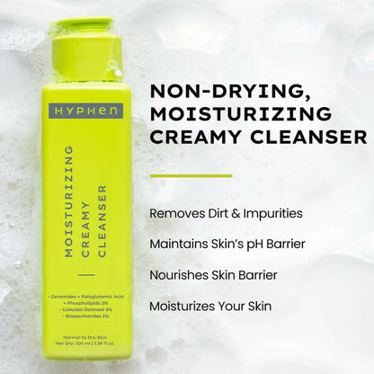 Hyphen By Kriti Sanon Moistuzing Creamy Cleanser, Hydration & Gentle Cleansing For Dry Skin - 100 ml