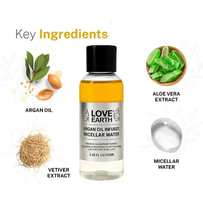 Love Earth Argan Oil Infused Micellar Water - 100 ml