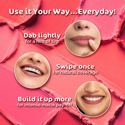 Mamaearth Creamy Matte Long Stay Lipstick - Rose Nude -