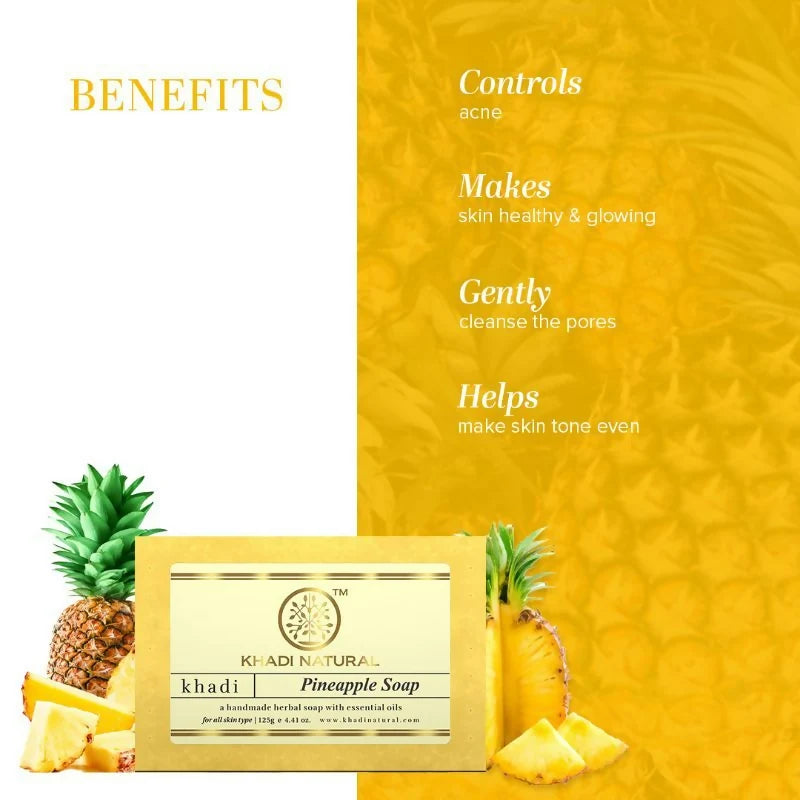 Khadi Natural Pineapple Handmade Soap - 125 gm