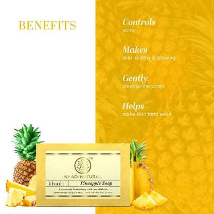 Khadi Natural Pineapple Handmade Soap - 125 gm