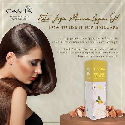 Camia Organic Moroccan Argan Oil For Skin & Hair - 100 ml