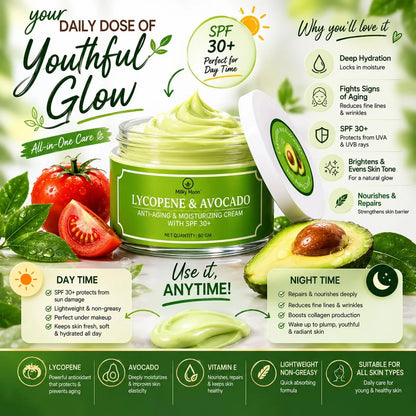 Milky Moon Lycopene & Avocado Anti-Aging & Moisturizing Cream with SPF 30 - 50 gm