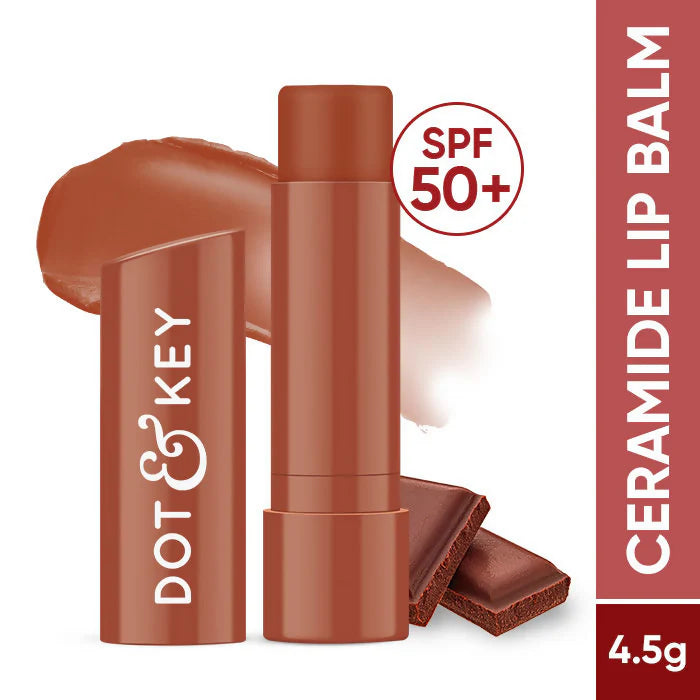Dot & Key Barrier Repair Hydrating Lip Balm SPF 50 With Ceramides & Peptides Cocoa Nude - 4.5 gm