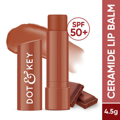 Dot & Key Barrier Repair Hydrating Lip Balm SPF 50 With Ceramides & Peptides Cocoa Nude - 4.5 gm