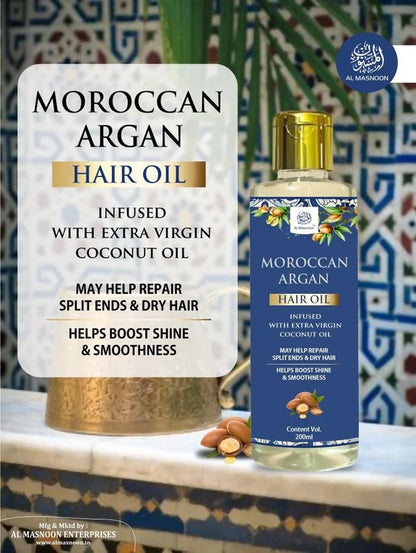 Al Masnoon Morrocan Argan Hair Oil - 200 ml