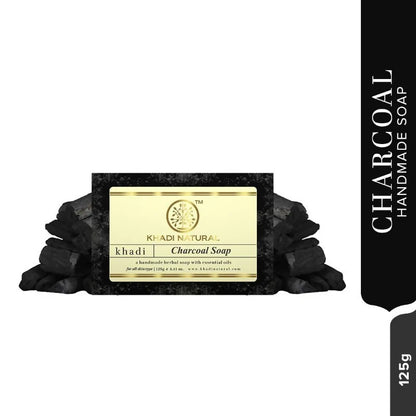 Khadi Natural Charcoal Handmade Soap - 125 gm