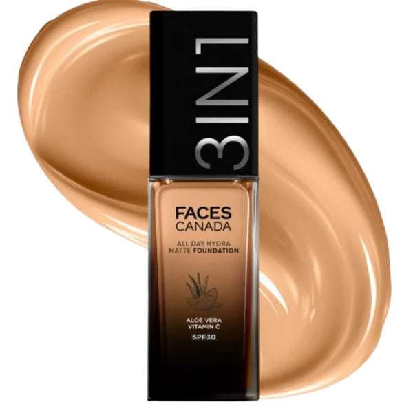 Faces Canada All Day Hydra Matte 3 in 1 Foundation - Rich Ivory 013 - 30 ml