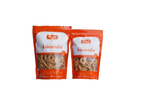 Vellanki Foods Andhra Snacks Combo - Muruku (500 gm), Chegodi (500 gm) - combo