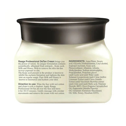 Raaga Professional De Tan Removal Cream With Kojic & Milk - 500 gm