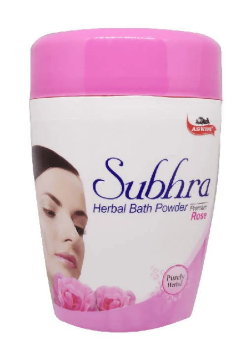 Aswini Subhra Rose Herbal bath Powder (Rose Premium) - 200 gm