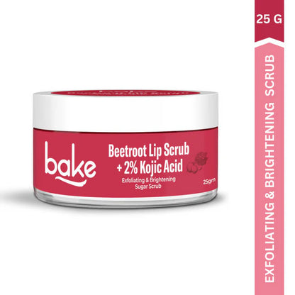 Bake 2% Kojic Acid Beetroot Lip Scrub For Dark Lips & Pigmentation - 25 gm