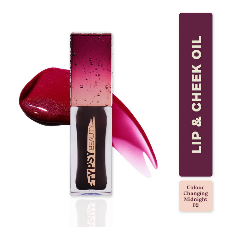 Typsy Beauty Shade Shifter Lip & Cheek Oil - Midnight 02 - 6.4 gm