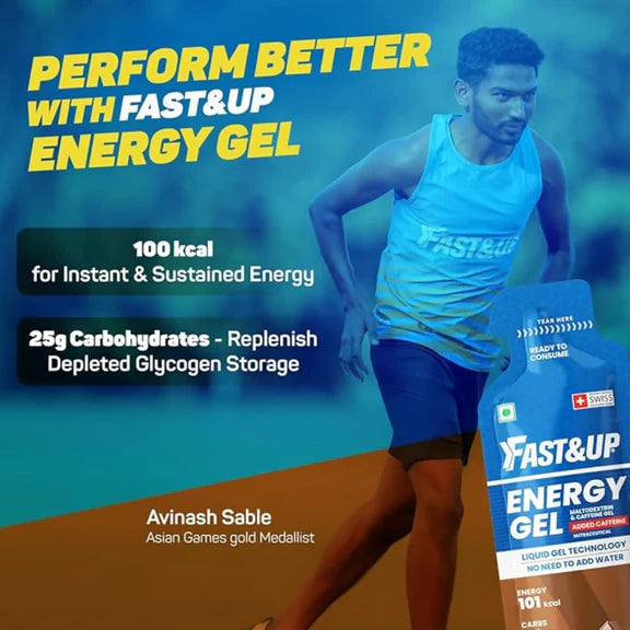 Fast&Up Energy Gel-Chocolate Bourborn Flavour - 39 gm - Pack of 6