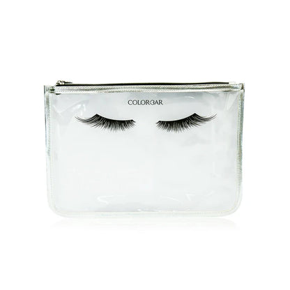Colorbar Pouch Lips & Lashes Flat Pouches (Set Of Two) - White+Blush Pink - Combo