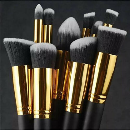 Favon Pack of 10 Professional Makeup Brushes - Combo